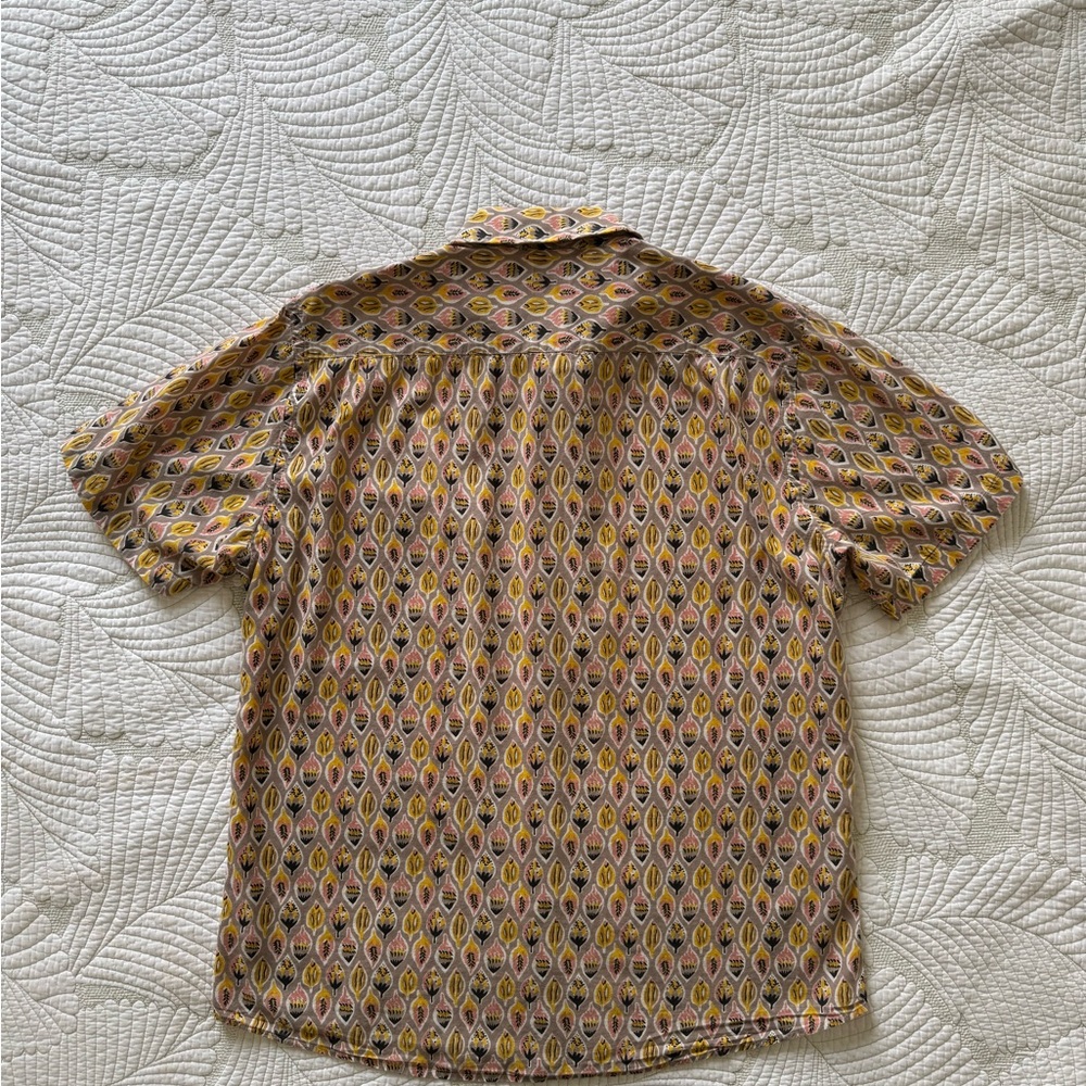 Faherty Button Down Shirt, Banana Leaf Gray, Size L - Picture 10 of 10
